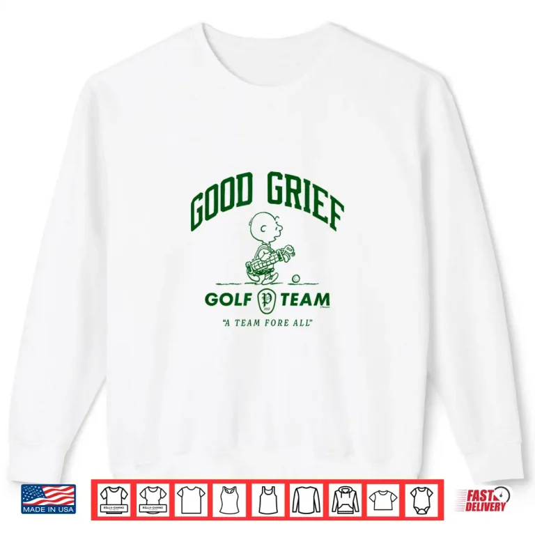 Sweatshirt Good Grief Team Peanuts Golf Character Athletic Graphic Shirt