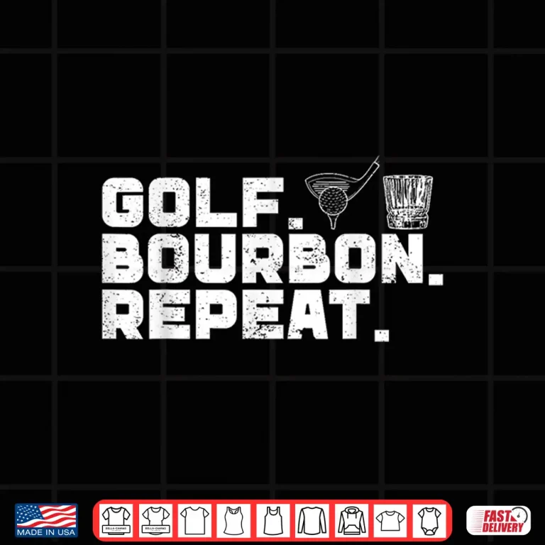 Design Golf Bourbon Repeat Golf Drinking Lover Professional Graphic Shirt
