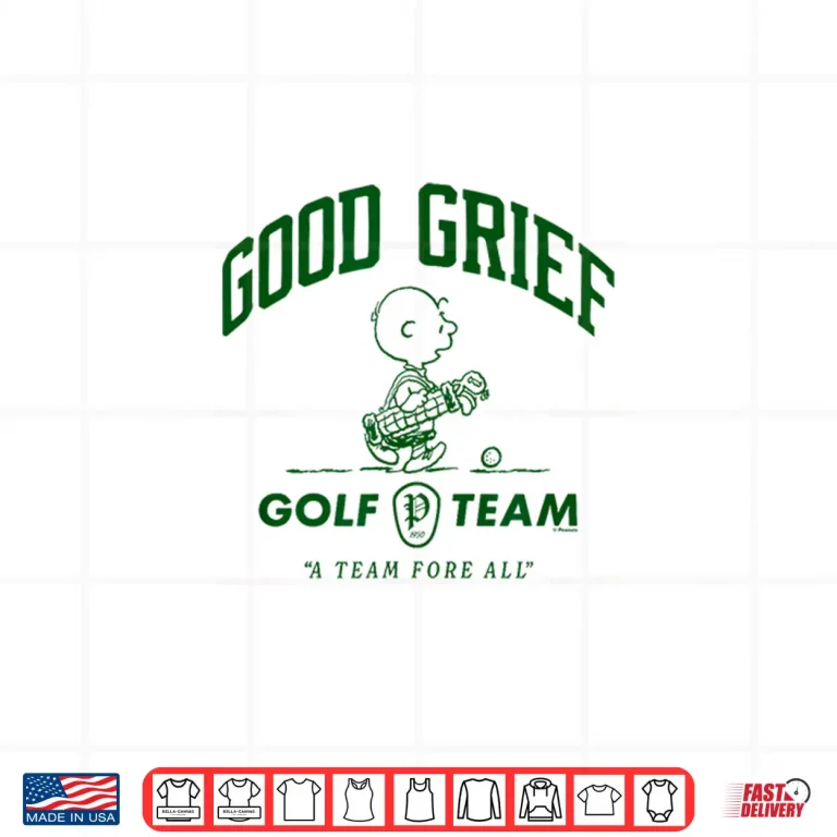 Design Good Grief Team Peanuts Golf Character Athletic Graphic Shirt