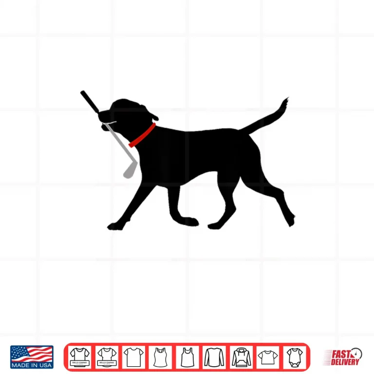 Design Labrador Fetch Club Golf Cute Black Lab Animal Graphic Shirt