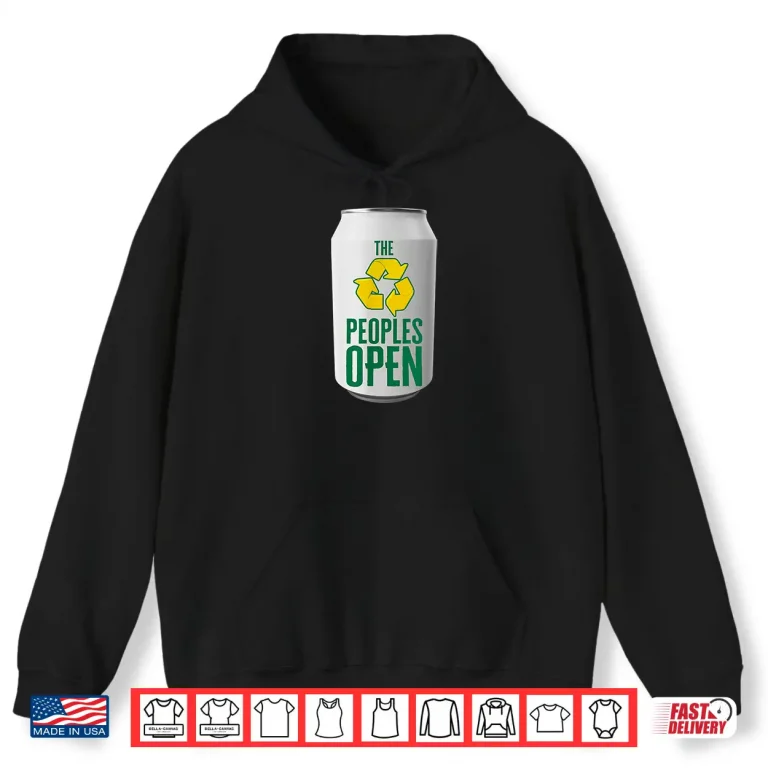 Hoodie Peoples Open Beer Can Waste Management Golf Professional Shirt