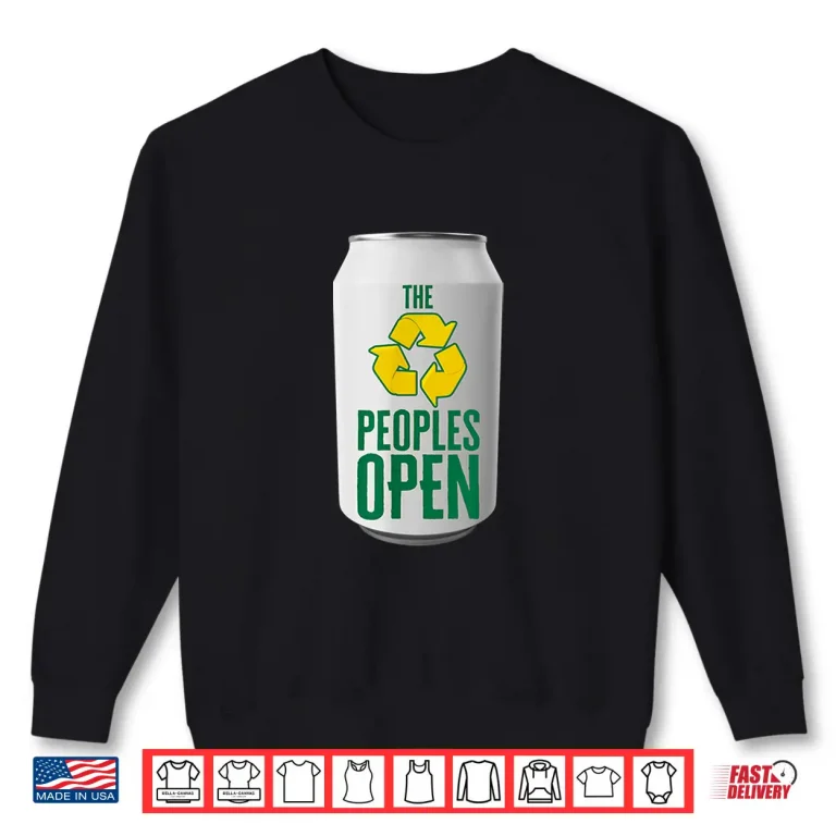 Sweatshirt Peoples Open Beer Can Waste Management Golf Professional Shirt