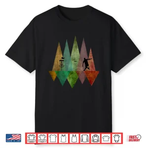 Stylized Geometric Basket And Disc Disc Golf Professional Graphic Shirt