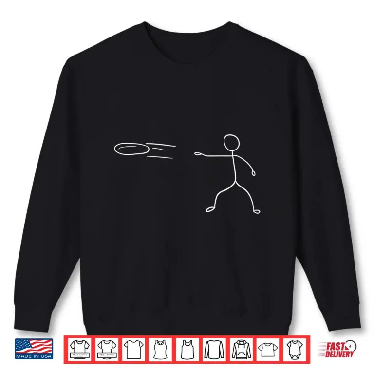 Sweatshirt Stickman Player Disc Golf Sports Lover Professional Humor Shirt