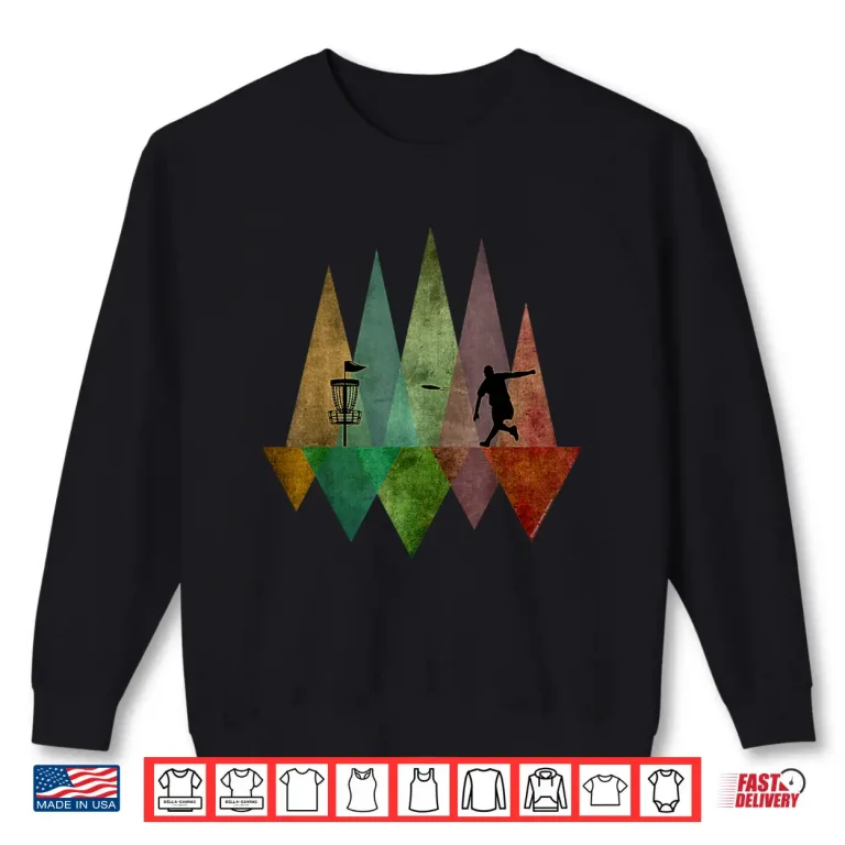 Sweatshirt Stylized Geometric Basket And Disc Disc Golf Professional Graphic Shirt