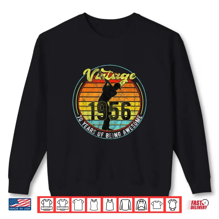 Sweatshirt 70 Year Old Vintage Golf Golfer 1956 70th Birthday Shirt