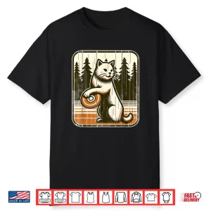 Disc Golfer Cat Disc Golf Player Shirt