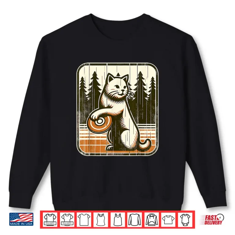 Sweatshirt Disc Golfer Cat Disc Golf Player Shirt