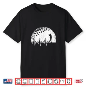 Funny Golf Heartbeat Golf Player Vintage Shirt