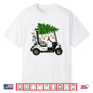 Golf Cart Christmas Tree Lights Xmas Sport Golfer Golfing Shirt