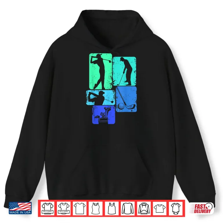 Hoodie Golf Club Golfer Golfing Boys Kids Shirt