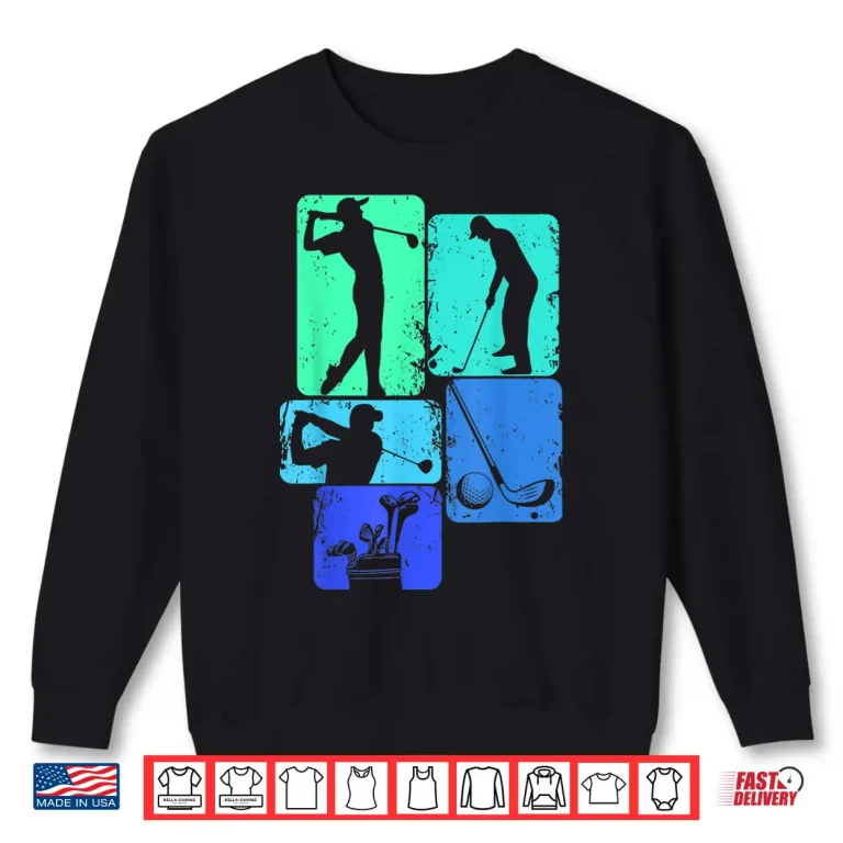 Sweatshirt Golf Club Golfer Golfing Boys Kids Shirt