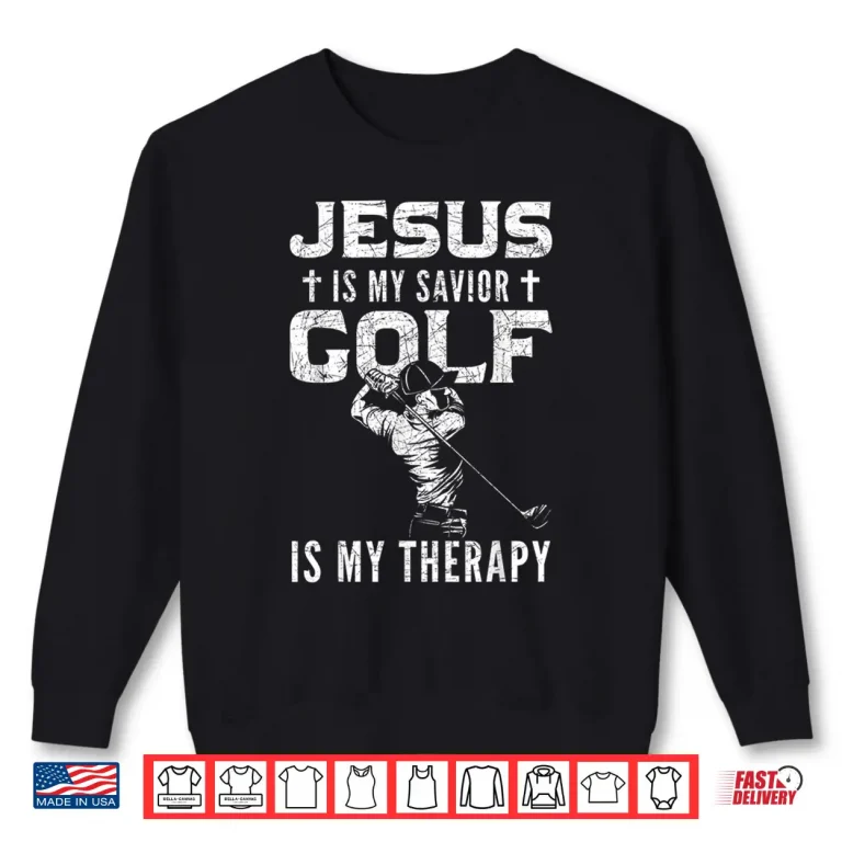Sweatshirt Golf Player Christian Sports Lover Gift Idea Jesus Shirt