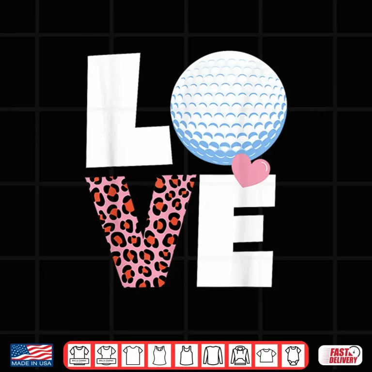 Design I Heart Golf Womens or Girls Golf Shirt