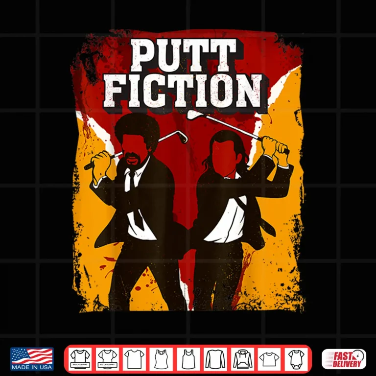 Design Putt Fiction Golf Lover Golfer Golfing Pun Shirt