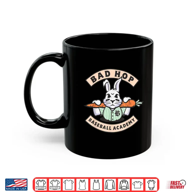 Mug Bad Hop Baseball Academy Angry Bunny Mascot Sports Shirt