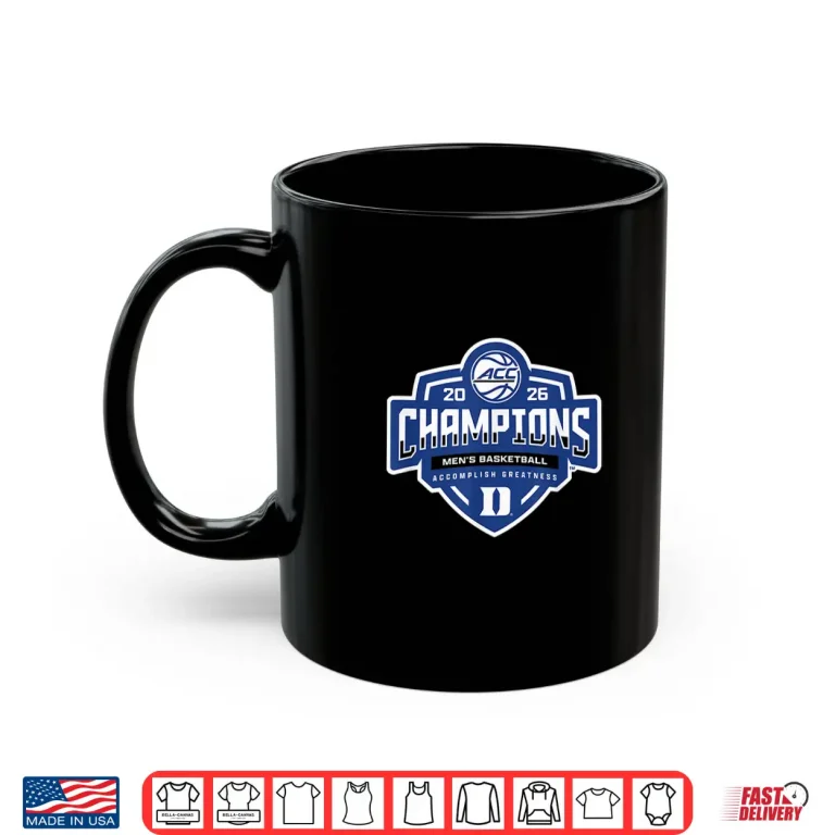 Mug Duke Blue Devils Mens Basketball Acc Champs 2026 Black Shirt