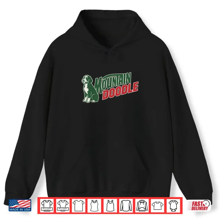 Hoodie Mountain Doodle Dog Lovers Vintage Retro Outdoor Hiking Shirt