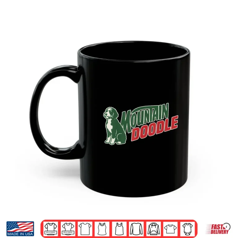 Mug Mountain Doodle Dog Lovers Vintage Retro Outdoor Hiking Shirt