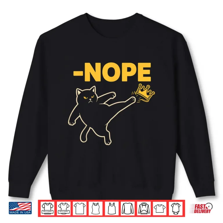 Sweatshirt No Kings in America Retro Edgy Protest Shirt 1