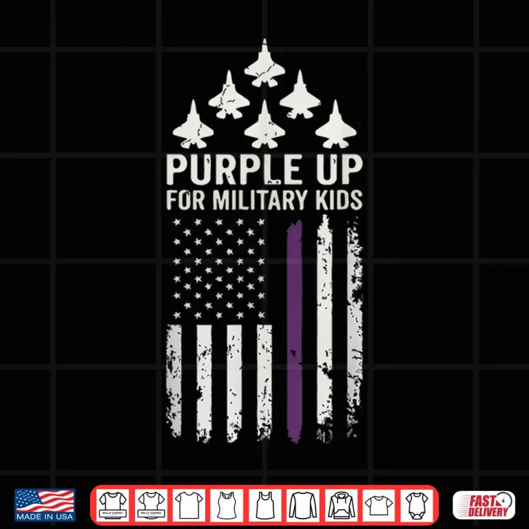 Design Purple Up for Military Child Month of The Military Kids Shirt