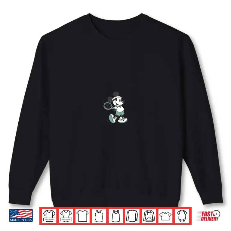 Sweatshirt Disney Mickey And Friends Retro Tennis Mickey Pocket Logo Shirt