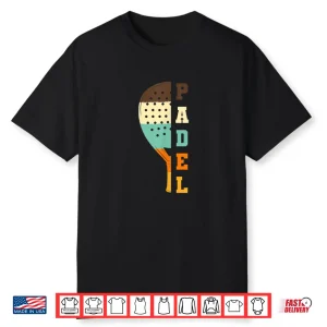 Padel Paddle Tennis Racquet Ball Vintage Colors Shirt