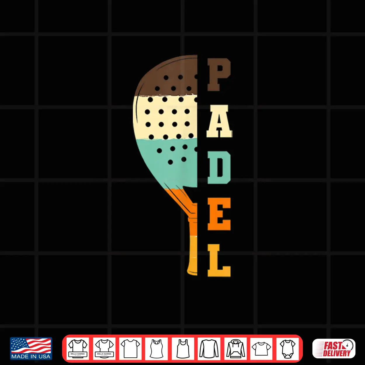 Padel Paddle Tennis Racquet Ball Vintage Colors Shirt