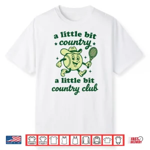 Retro Western Country Club Tennis Themed Party Cowboy Women Shirt