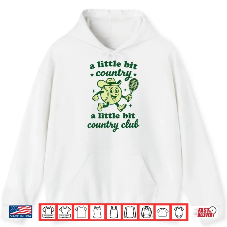 Hoodie Retro Western Country Club Tennis Themed Party Cowboy Women Shirt