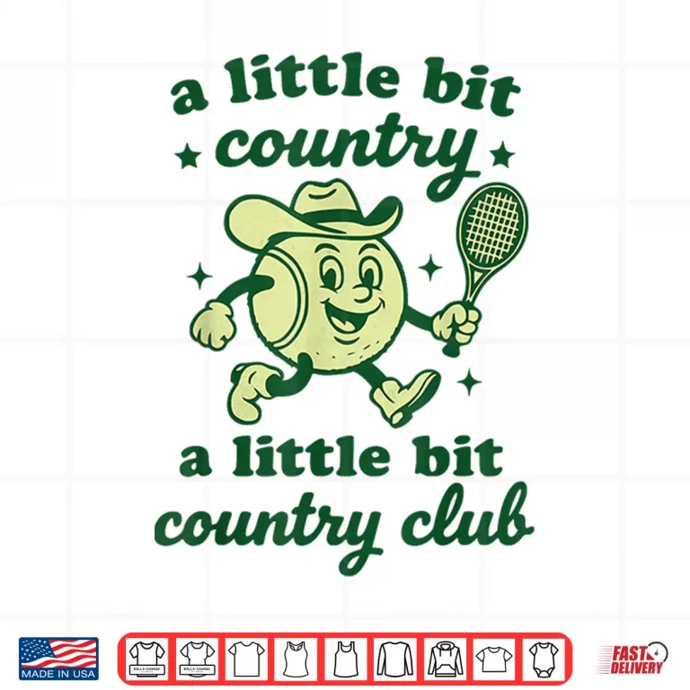 Design Retro Western Country Club Tennis Themed Party Cowboy Women Shirt