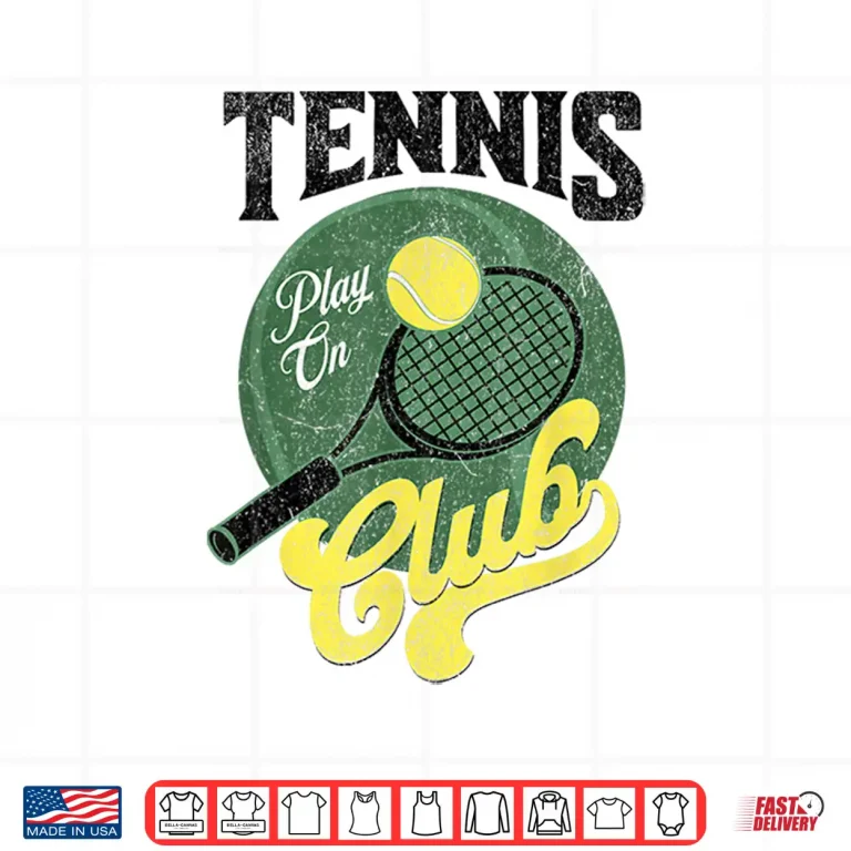 Design Tennis Club Retro Design Racket Ball Tennis Player Fan Shirt