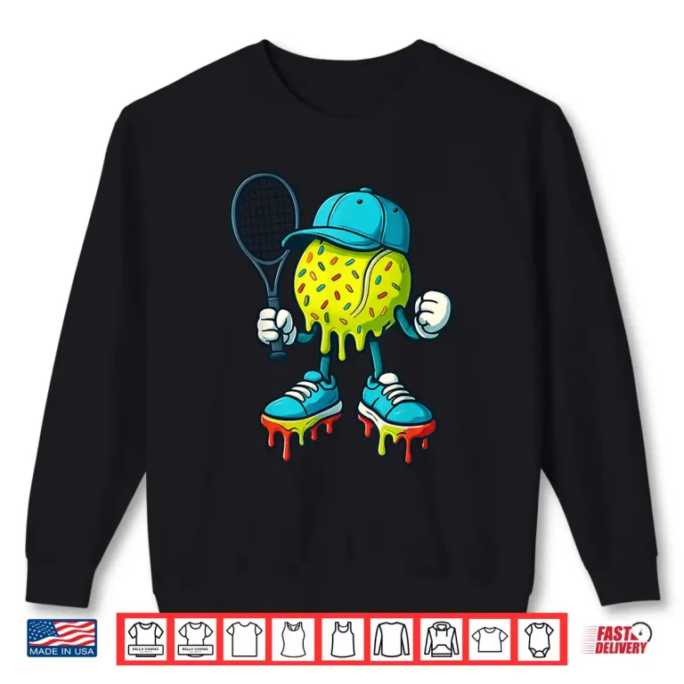 Sweatshirt Tennis Drip for Boys Ice Cream Feel The Drip Top Spin Tennis Shirt