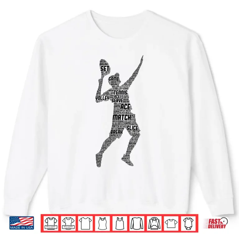 Sweatshirt Tennis Player Boys Youth Men Kids Shirt