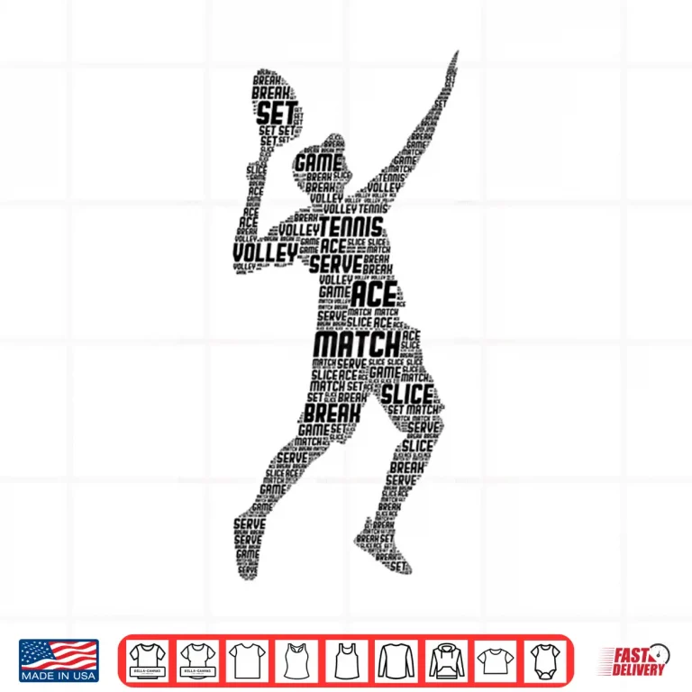 Design Tennis Player Boys Youth Men Kids Shirt