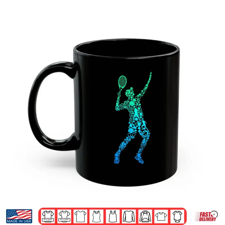 Mug Tennis Player Youth Men Boys Kids Shirt