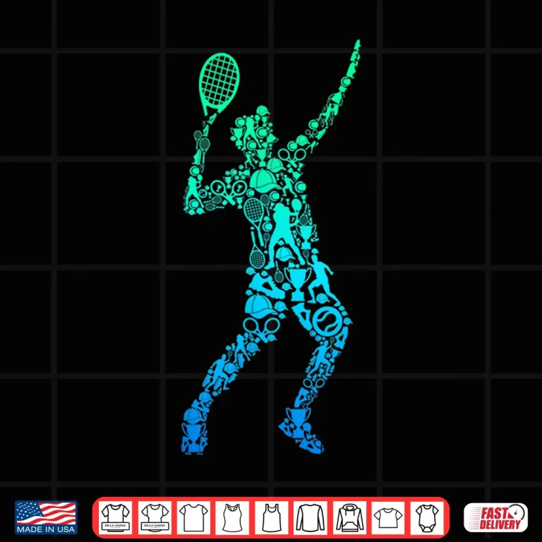 Design Tennis Player Youth Men Boys Kids Shirt