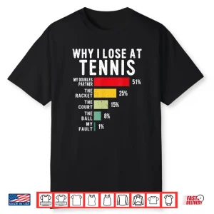 Why I Lose At Tennis Humor Tennis Player Lover Quote Shirt