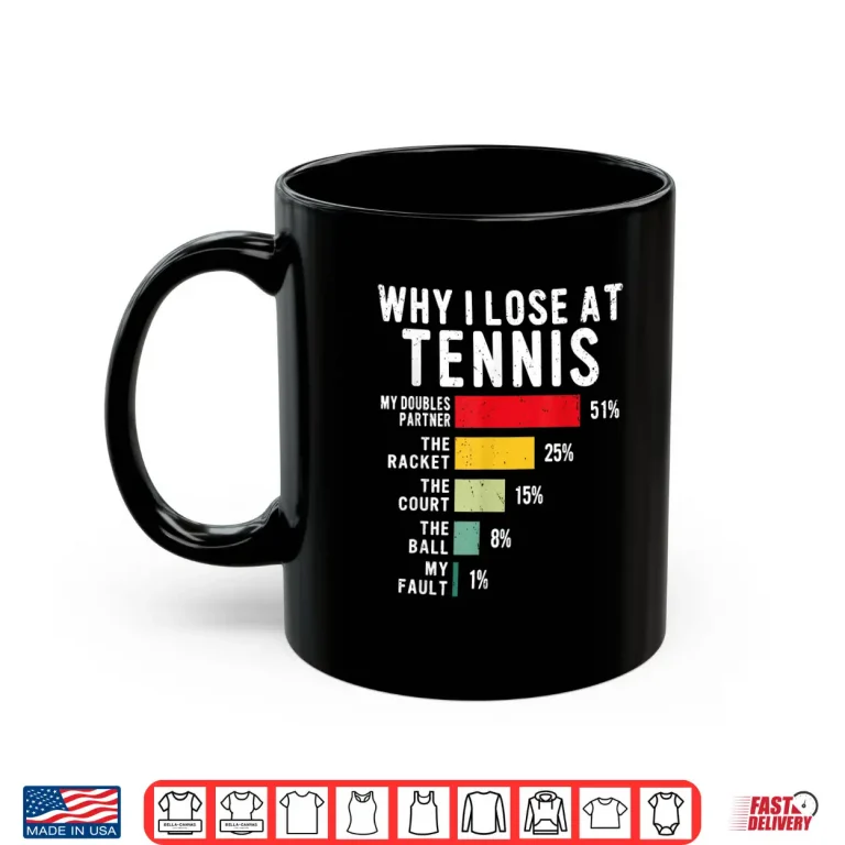 Mug Why I Lose At Tennis Humor Tennis Player Lover Quote Shirt