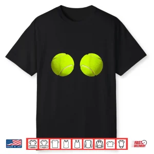 Ball Boobs Funny Tennis Sport Lovers Hilarious Graphic Shirt