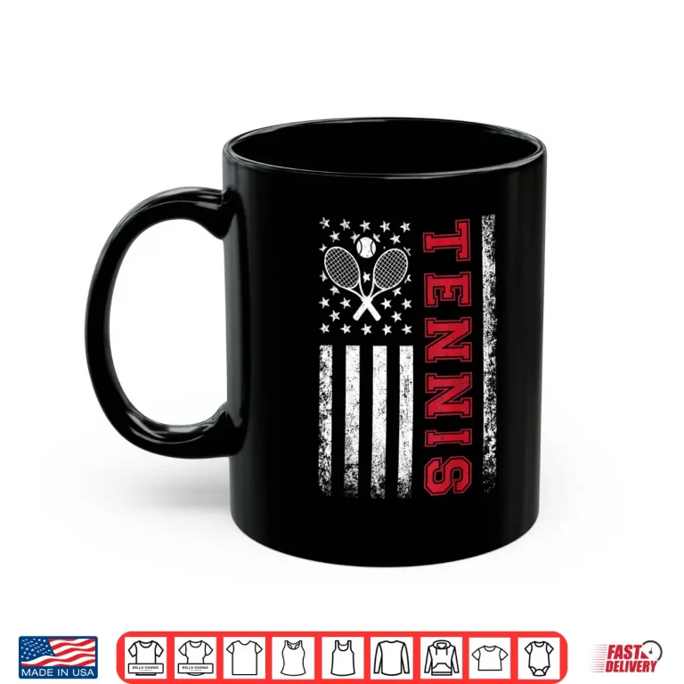 Mug American Flag Patriotic Tennis Best Gifts For Players Fans Shirt