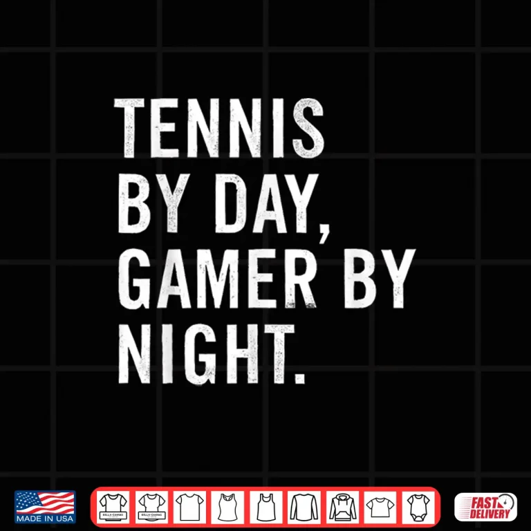 Design By Day Gamer By Night Tennis Professional Humor Funny Shirt