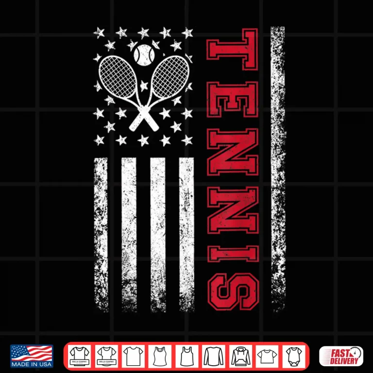 Design American Flag Patriotic Tennis Best Gifts For Players Fans Shirt