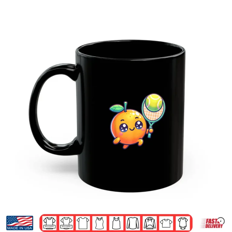 Mug Citrus Orange Racket And Ball Tennis Cute Artistic Shirt