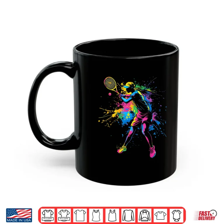 Mug Colorful Player Tennis Artistic Graphic Aesthetic Apparel Shirt