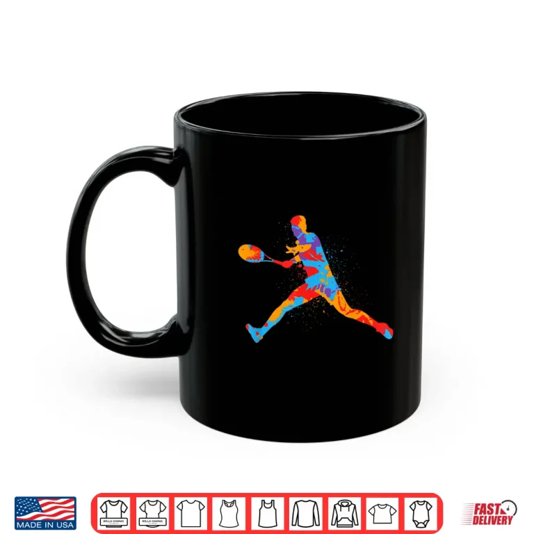 Mug Colorful Player Tennis Professional Athletic Graphic Design Shirt