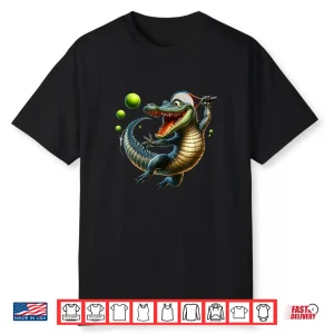 Crocodile Design Tennis Player Clothing Professional Graphic Shirt