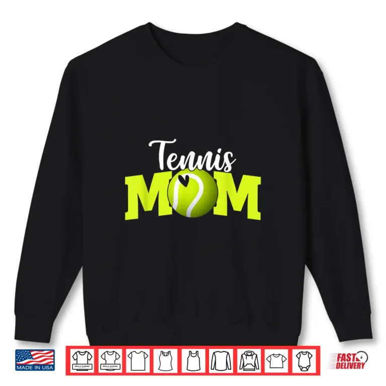 Sweatshirt Cute Letter Print Tennis Parent Professional Identity Shirt