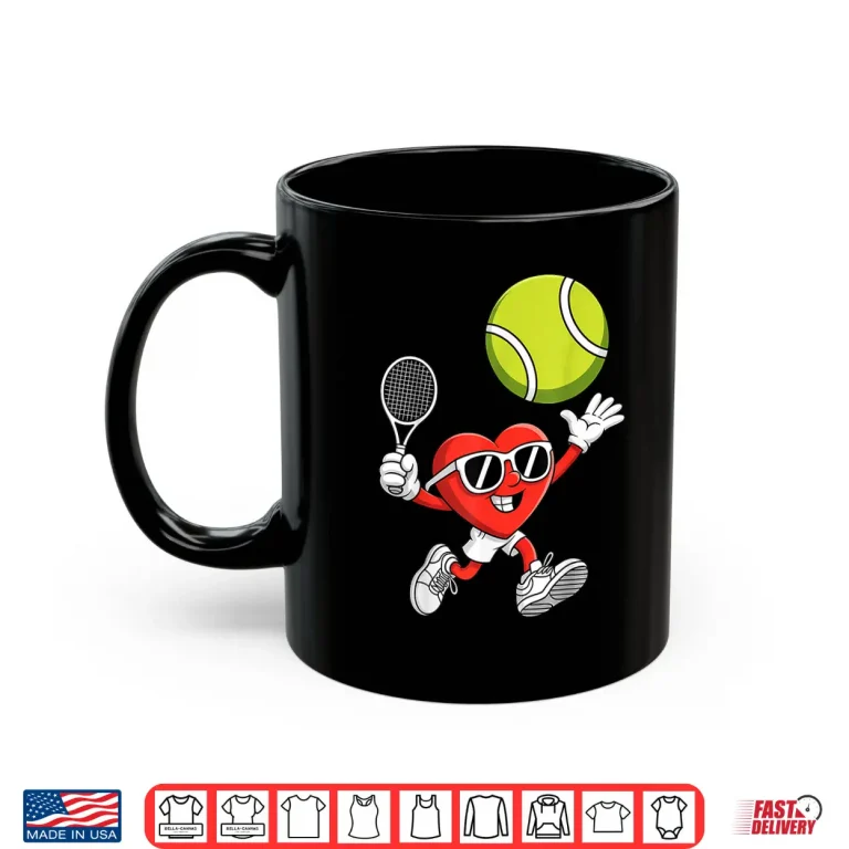 Mug Cute Valentines Day Tennis Professional Aesthetic Graphic Shirt