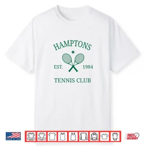 Hamptons Athletics Club Tennis Racquet Prep Vintage Ny Shirt
